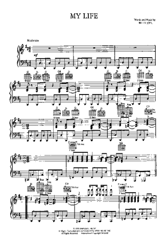 Billy Joel  score for Piano