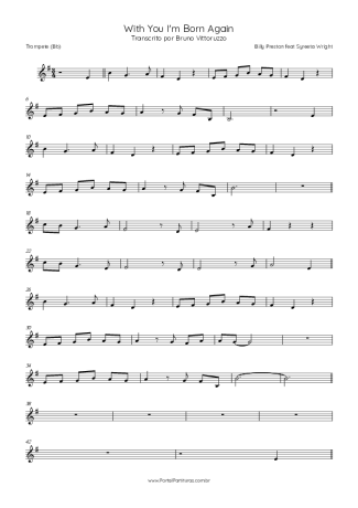 Billy Preston With You I´m Born Again (feat Syreeta Wright) score for Trumpet