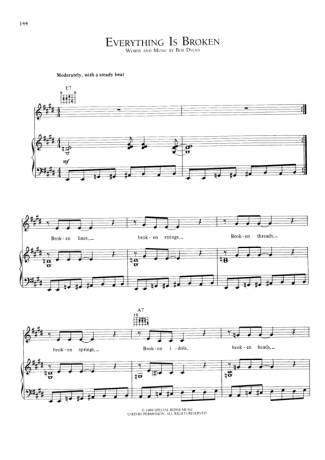 Bob Dylan  score for Piano