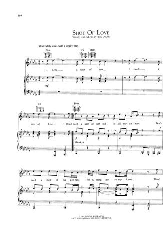 Bob Dylan  score for Piano