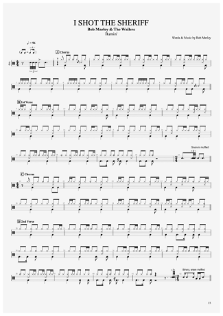 Bob Marley  score for Drums