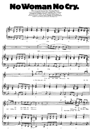 Bob Marley  score for Piano