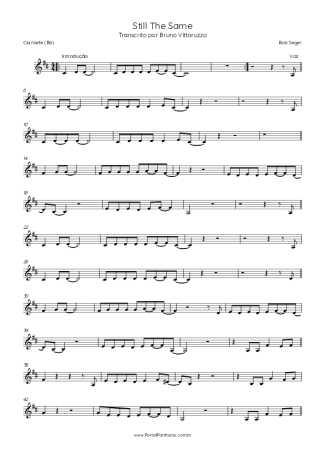 Bob Seger  score for Clarinet (Bb)