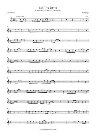 Bob Seger  score for Clarinet (C)