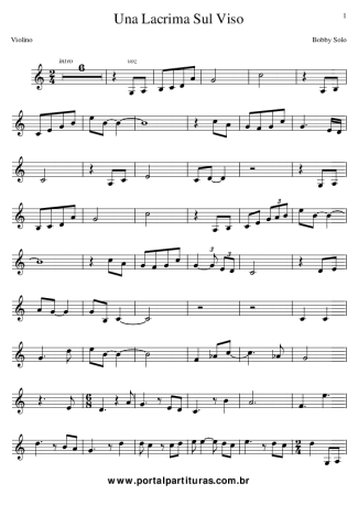 Bobby Solo  score for Violin