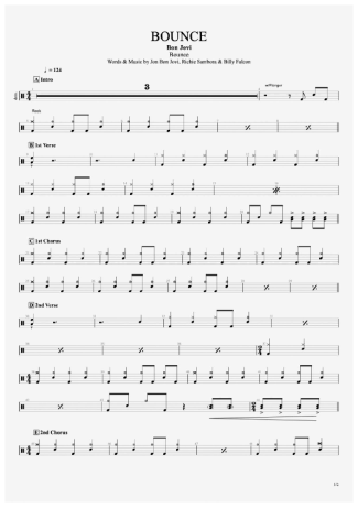 Bon Jovi  score for Drums