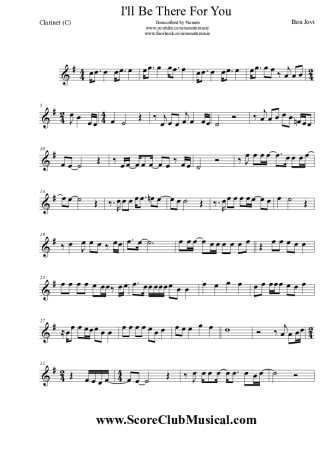 Bon Jovi  score for Clarinet (C)