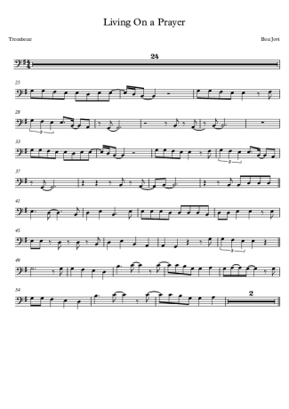 Bon Jovi  score for Trombone