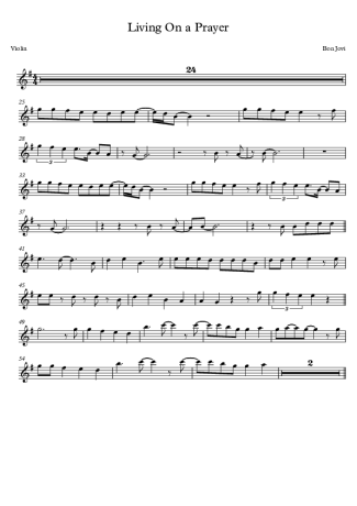 Bon Jovi  score for Violin