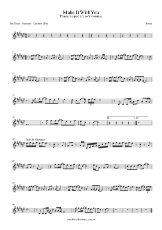 Bread  score for Clarinet (Bb)