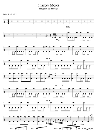 Bring Me The Horizon  score for Drums