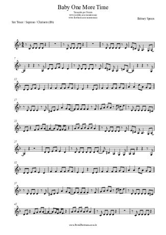 Britney Spears  score for Clarinet (Bb)