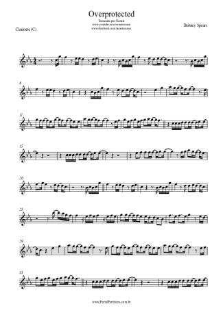 Britney Spears  score for Clarinet (C)