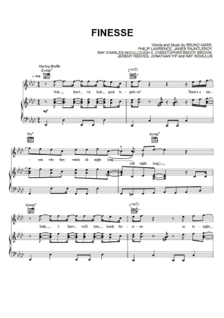 Bruno Mars  score for Piano