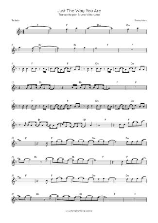 Bruno Mars  score for Keyboard