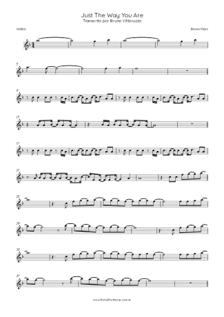 Bruno Mars  score for Violin