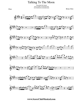 Bruno Mars  score for Flute