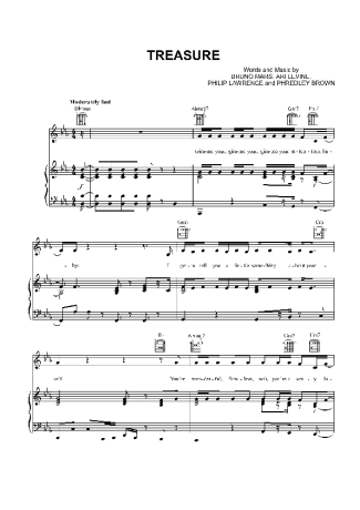 Bruno Mars  score for Piano