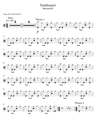 Buckethead  score for Drums