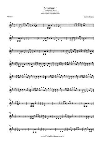 Calvin Harris  score for Violin