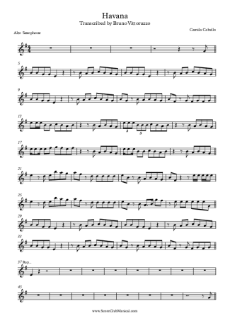 Camila Cabello  score for Alto Saxophone