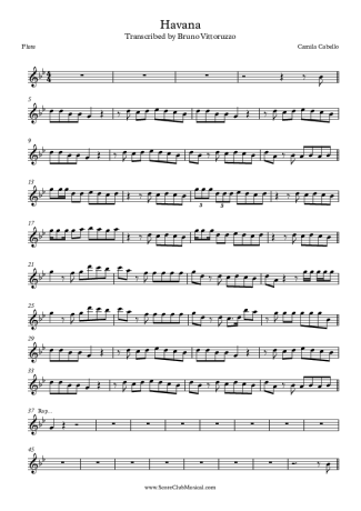 Camila Cabello Havana score for Flute