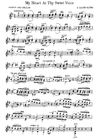 Camille Saint-Saens  score for Violin