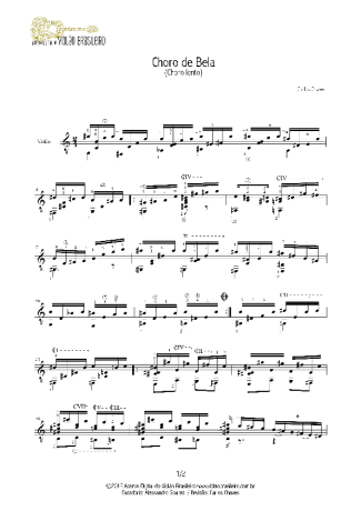 Carlos Chaves Choro de Bela score for Acoustic Guitar