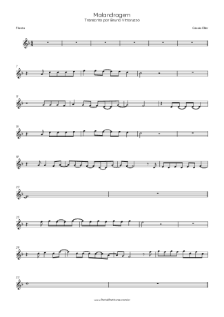 Cássia Eller  score for Flute