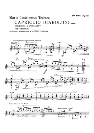 Castelnuovo-Tedesco  score for Acoustic Guitar