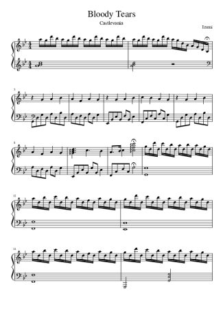 Castlevania  score for Piano