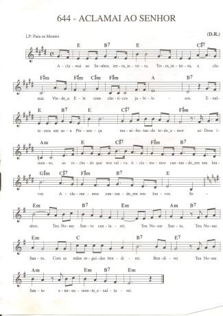 Catholic Church Music (Músicas Católicas)  score for Keyboard