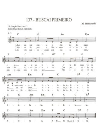 Catholic Church Music (Músicas Católicas)  score for Keyboard