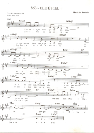 Catholic Church Music (Músicas Católicas)  score for Keyboard