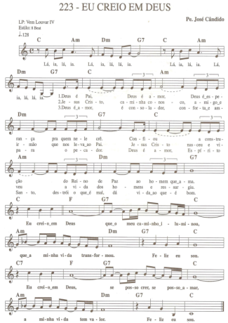 Catholic Church Music (Músicas Católicas)  score for Keyboard