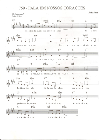 Catholic Church Music (Músicas Católicas)  score for Keyboard