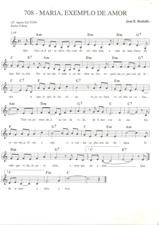 Catholic Church Music (Músicas Católicas)  score for Keyboard