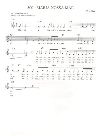 Catholic Church Music (Músicas Católicas)  score for Keyboard