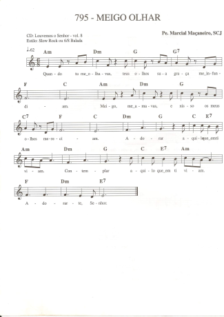 Catholic Church Music (Músicas Católicas)  score for Keyboard