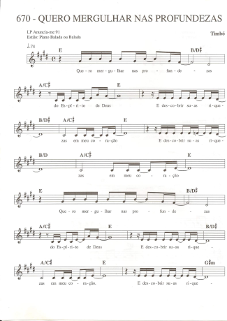 Catholic Church Music (Músicas Católicas)  score for Keyboard