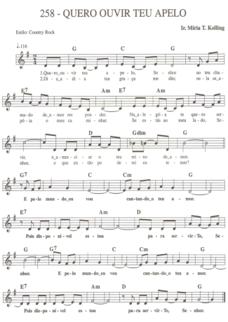 Catholic Church Music (Músicas Católicas)  score for Keyboard