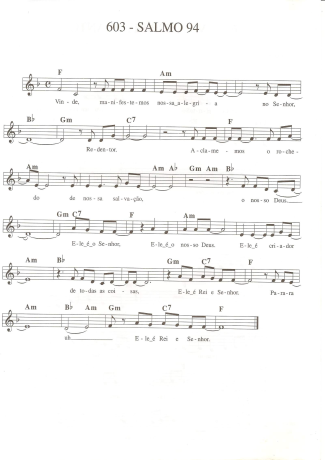 Catholic Church Music (Músicas Católicas)  score for Keyboard