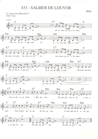 Catholic Church Music (Músicas Católicas)  score for Keyboard