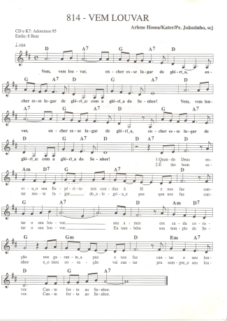 Catholic Church Music (Músicas Católicas)  score for Keyboard