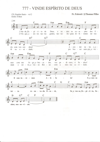 Catholic Church Music (Músicas Católicas)  score for Keyboard