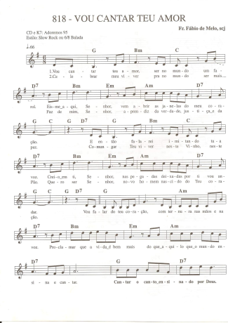 Catholic Church Music (Músicas Católicas)  score for Keyboard