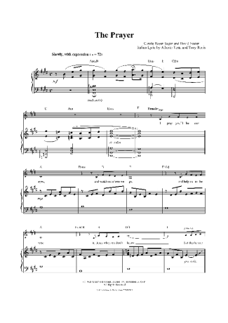 Celine Dion  score for Piano