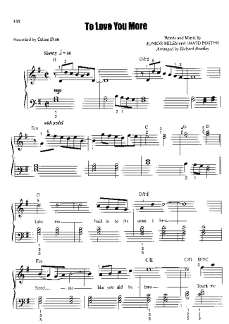 Céline Dion  score for Piano