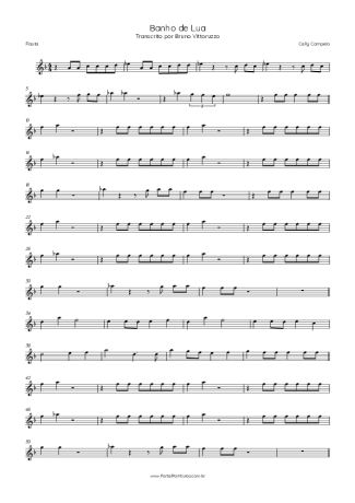 Celly Campello Banho De Lua score for Flute