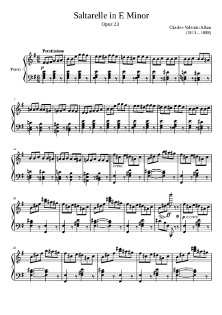 Charles Valentin Alkan  score for Piano